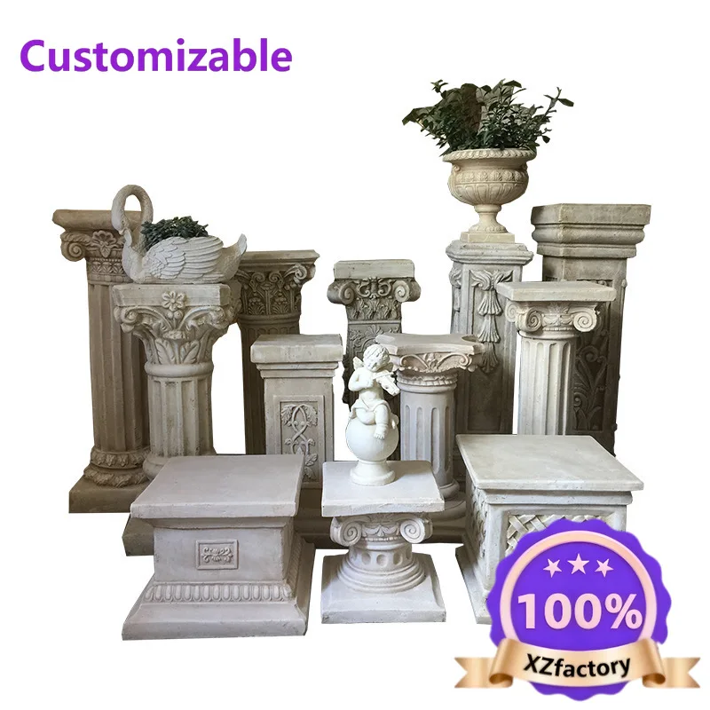 Factory Direct 2026 Top Adorno  decoración columna romana europea, soporte de flor  columna romana, base maceta, jardí