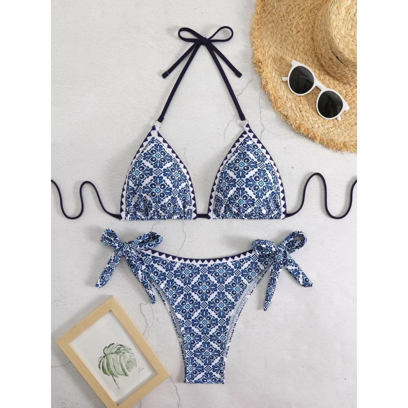 

2025New Sexy Three-Point Digital Print Bikini Two-Piece Swimsuit for Women