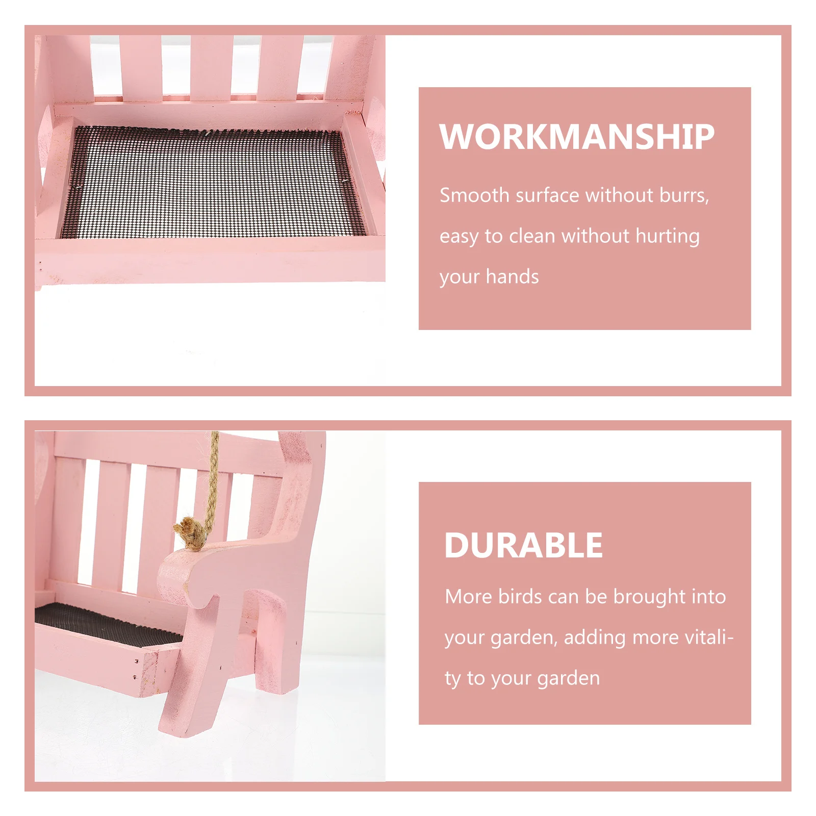 

Hanging Bird Feeder Chair Shaped Attracts More Birds Easy to Clean Smooth Surface Outdoor Garden Decor Bird Feeder