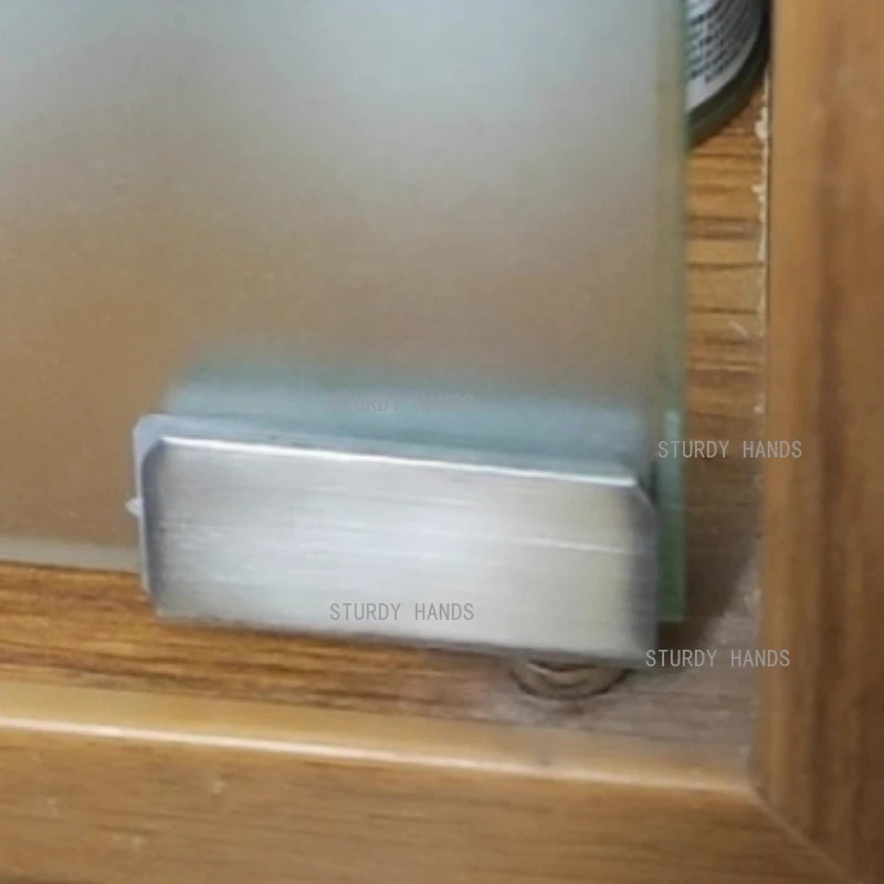 1 Pair Glass Cabinet Door Clamp, Hinge of Revolving Door, Frameless Glass Hinge Door Clamp, Household Hardware Accessories