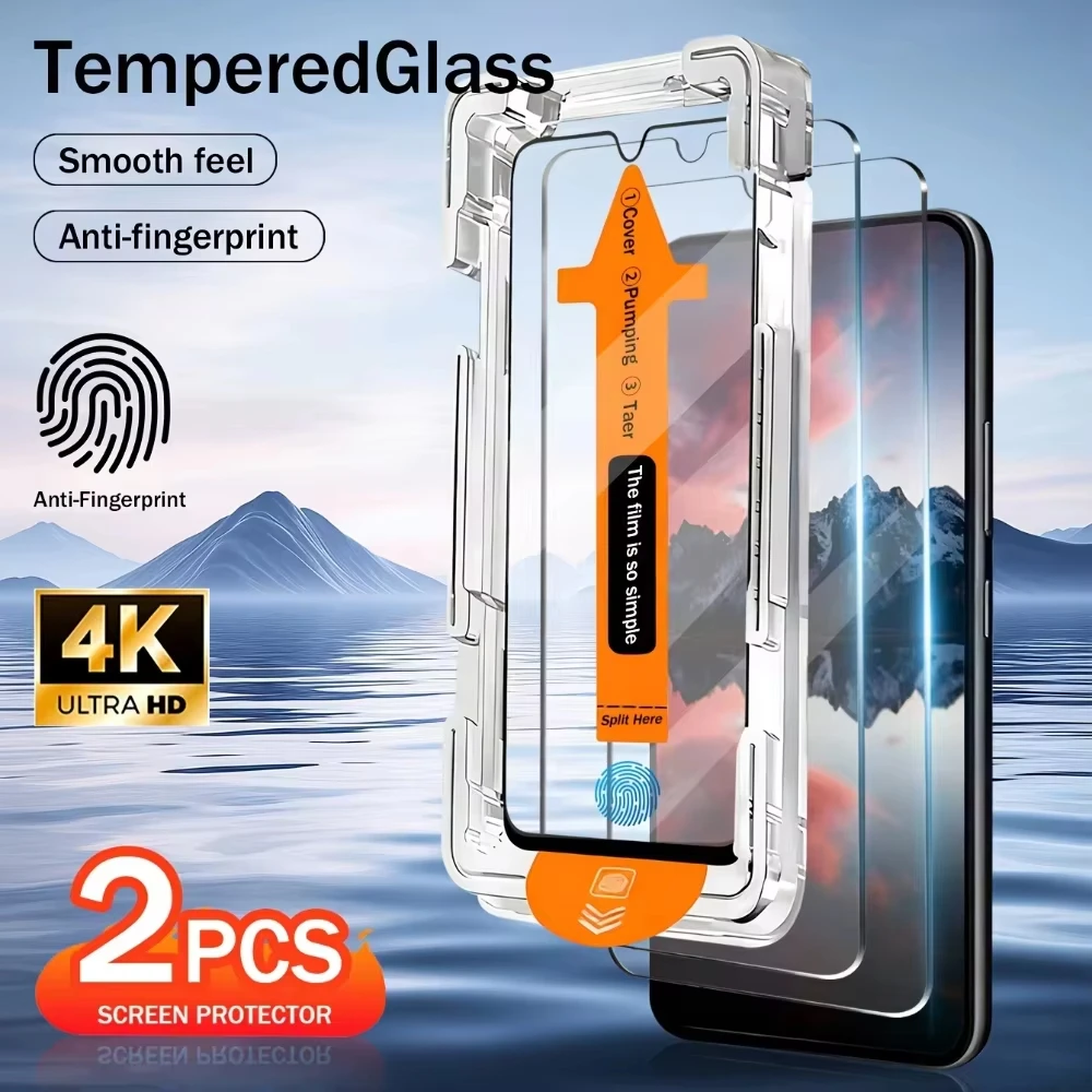 1–2 Stück einfach zu installierende Displayschutzfolien für Samsung S26 Edge S25 S24 Ultra Plus FE S25 Edge, oleophobe Beschichtung aus gehärtetem Glas