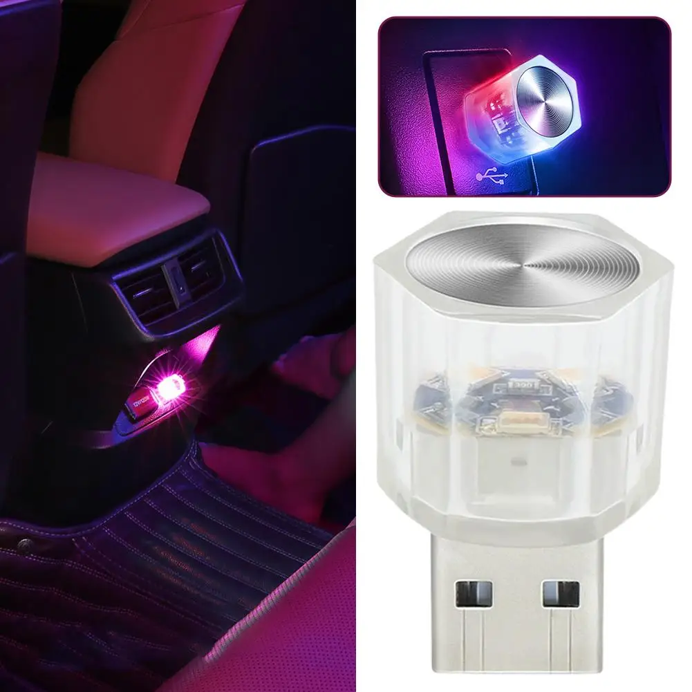 أضواء سيارة صغيرة محيطة التوصيل اللعب ضوء محمول USB بالطاقة LED ضوء الجو الداخلي الديكور ضوء للسيارة