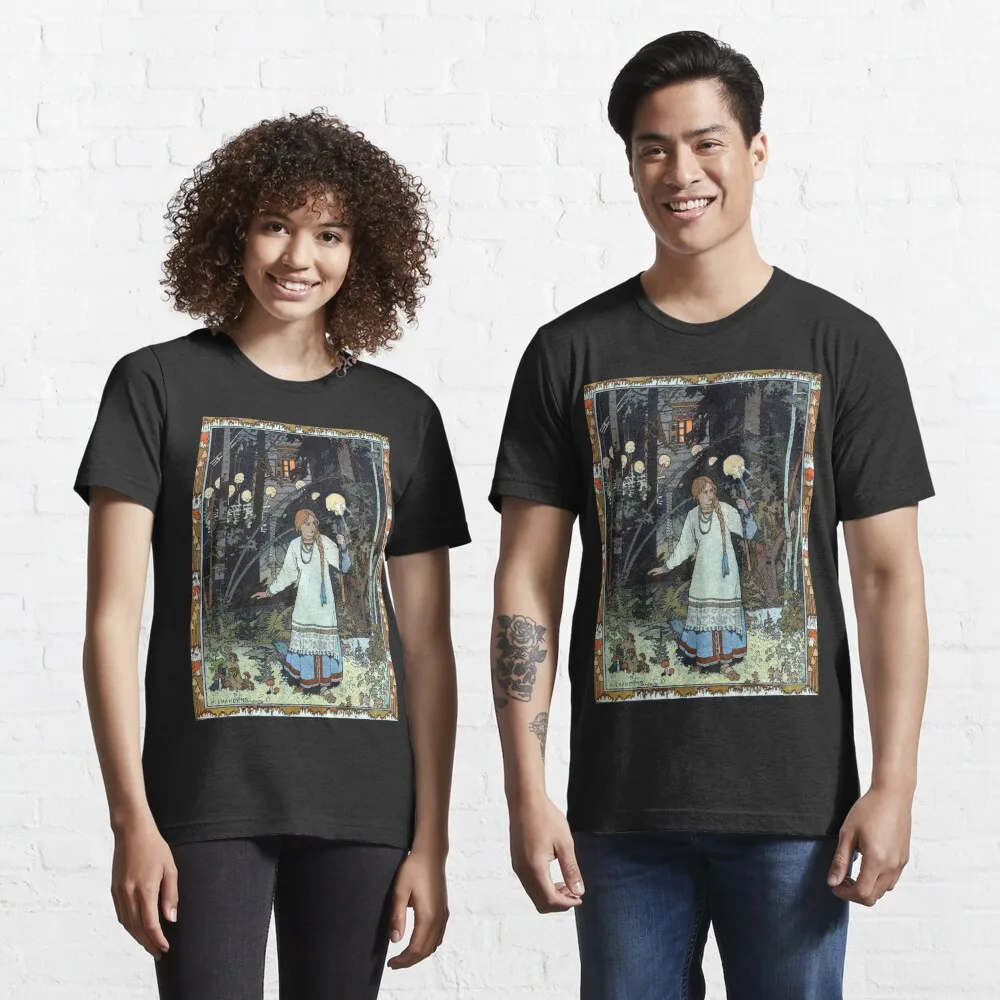 Vasilisa die schöne an der Hütte von Baba Yaga - Ivan Bilibin T-Shirt T-Shirts für Frauen Frauen T-Shirt