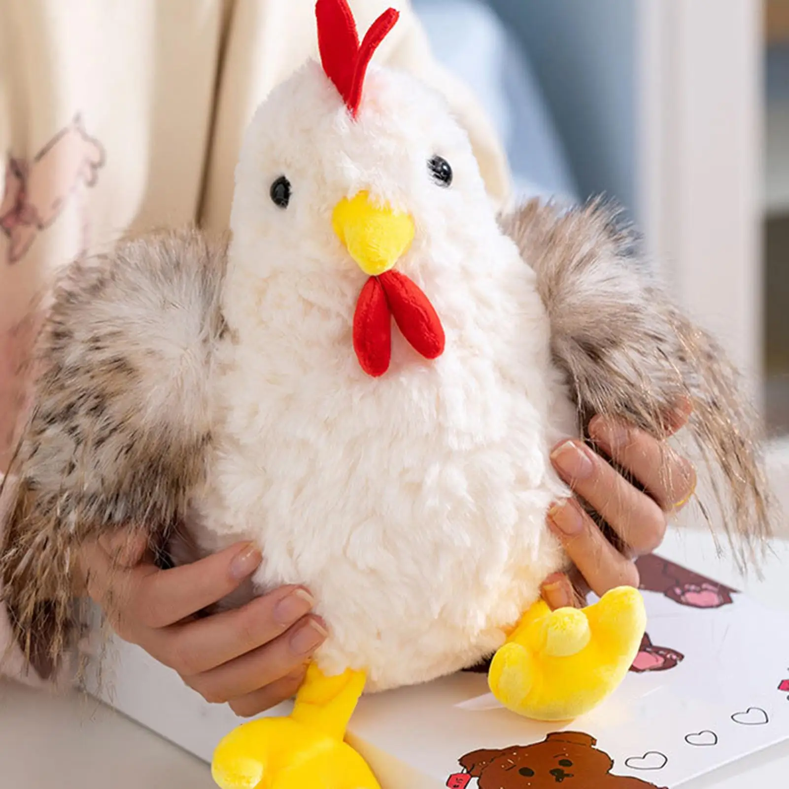 

Забавные реалистичные плюшевые игрушки с курицей, подушка, мягкая имитация милых плюшевых кукол, мультяшная подушка, мягкие игрушки для мальчиков и девочек, подарки