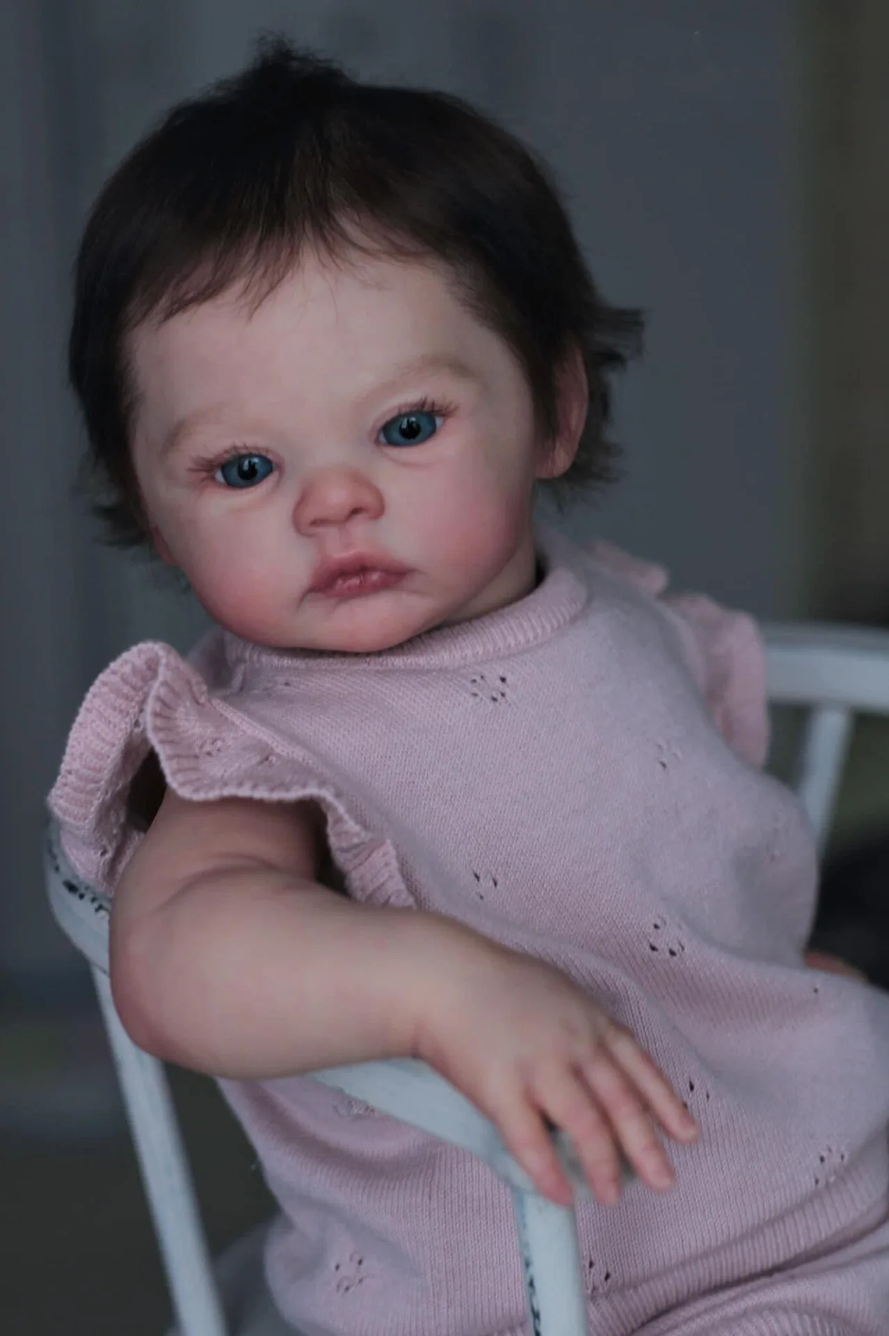 Recém-nascido realista princesa bebê boneca reborn silicone macio flexível 3d tom de pele com veias visíveis mão enraizado cabelo brinquedo do miúdo presente