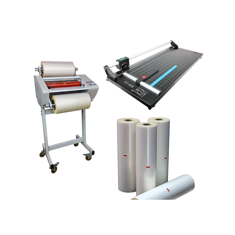 A3 hot and cold lamination machine+A3 Paper trimmer +4 rolls lamination film in rolls