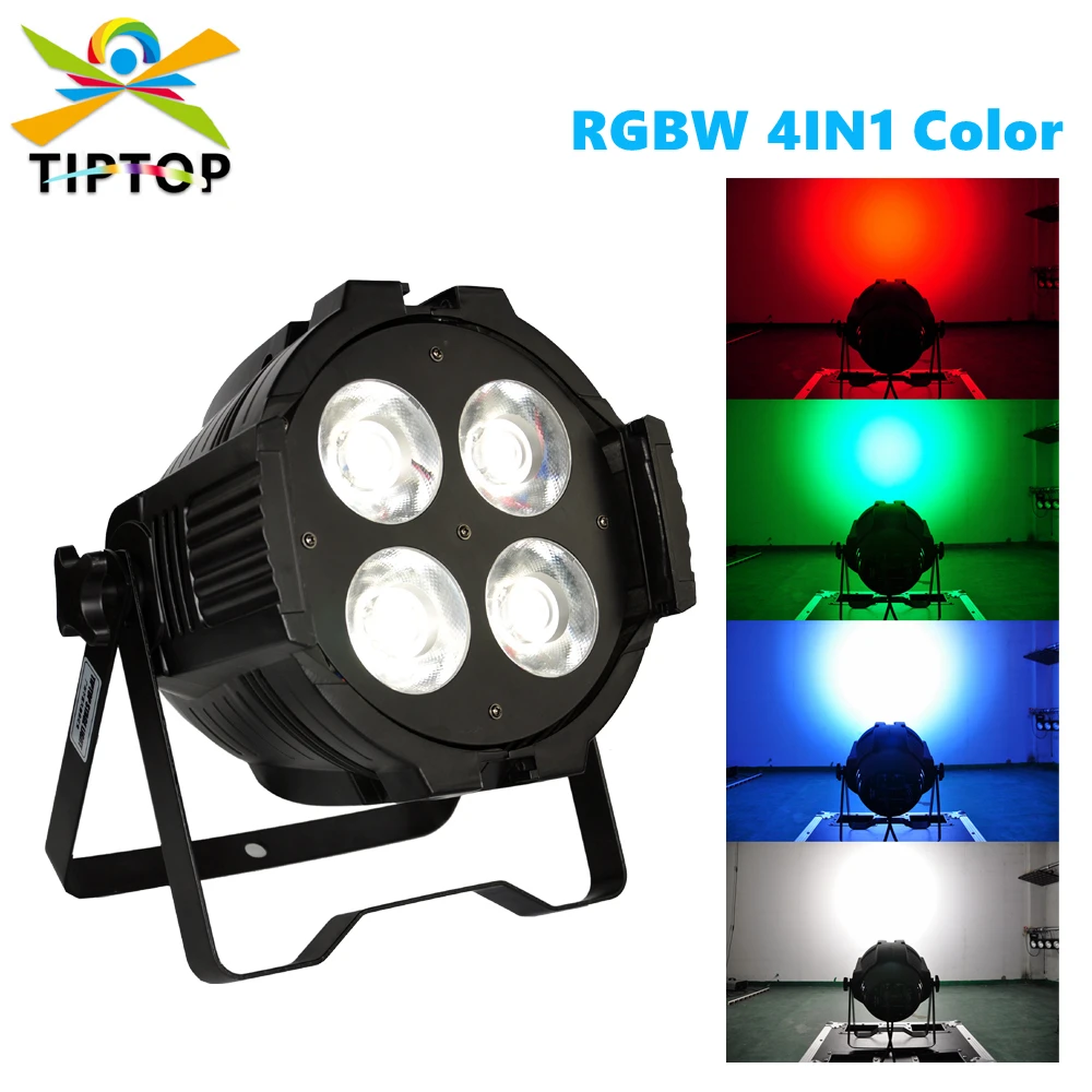 TIPTOP 4x50W High Power RGBW 4IN1 COB Aluminium DMX Stage Lighting Wall Washer Lighting Fan Cooling Pixel Color Control