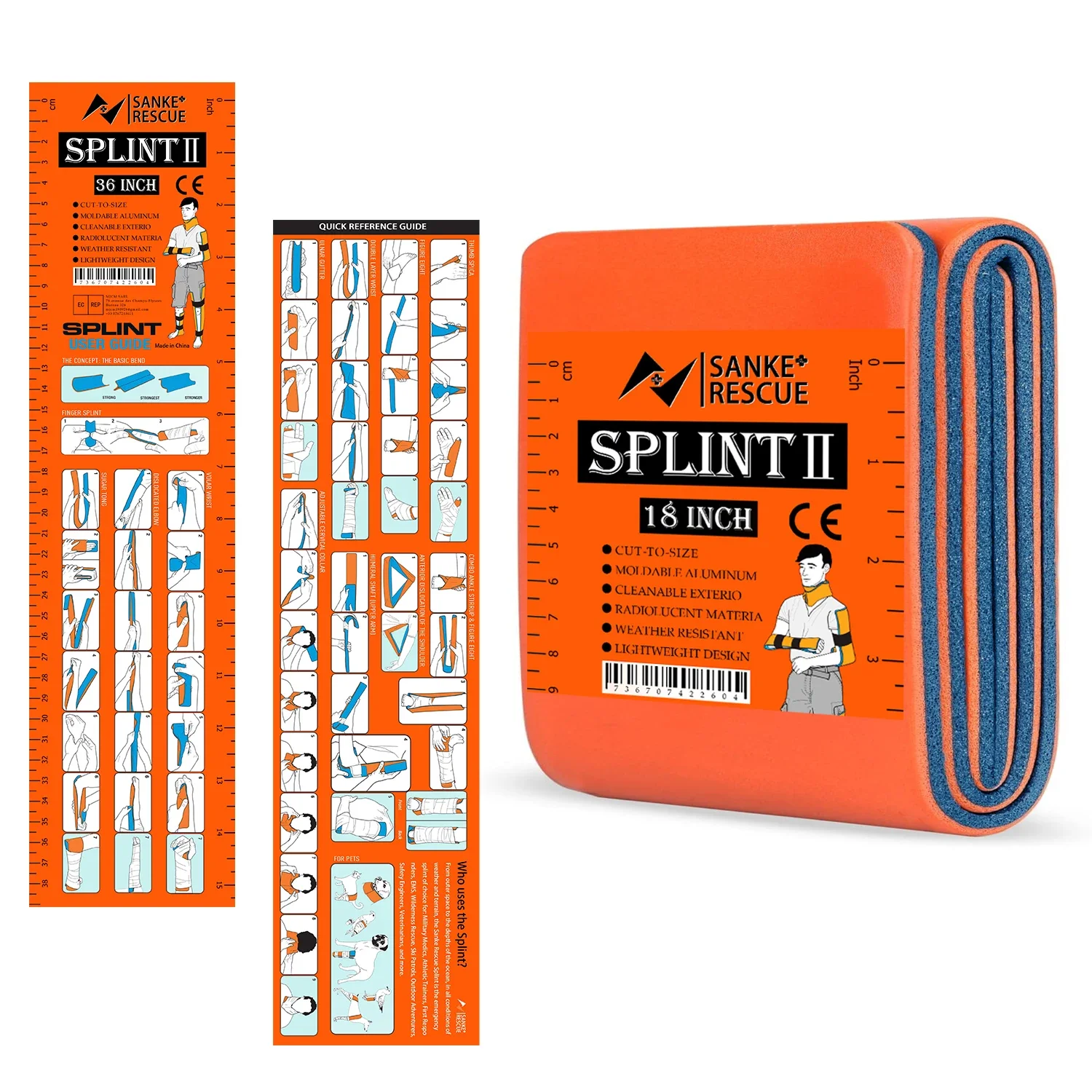 SANKE RESCUE First Aid Splint 36/18\