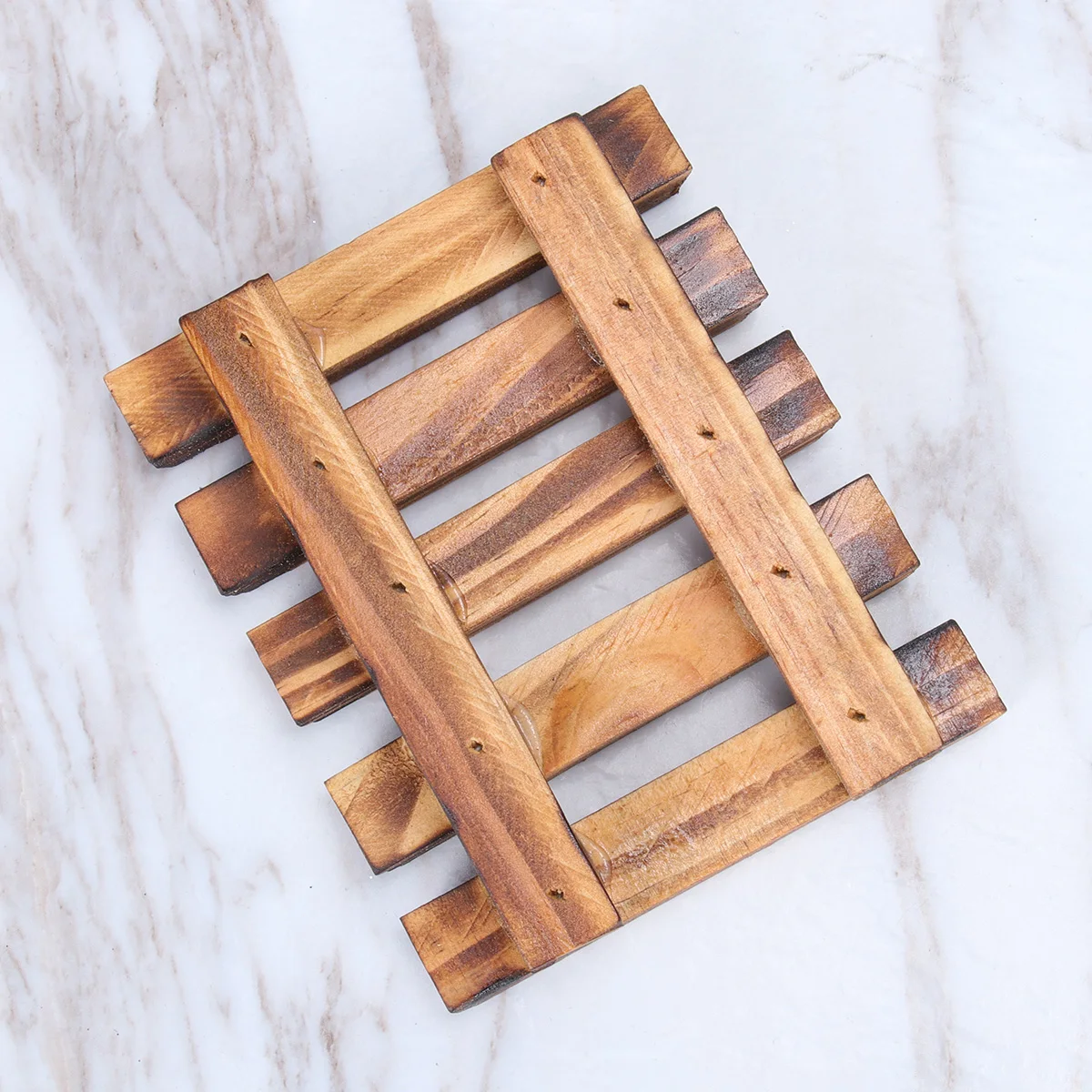 

Soap Mop Vintage Rack Wood Dish Case Mushroom Holder Drainer Tray Bamboo Storage Bathroom