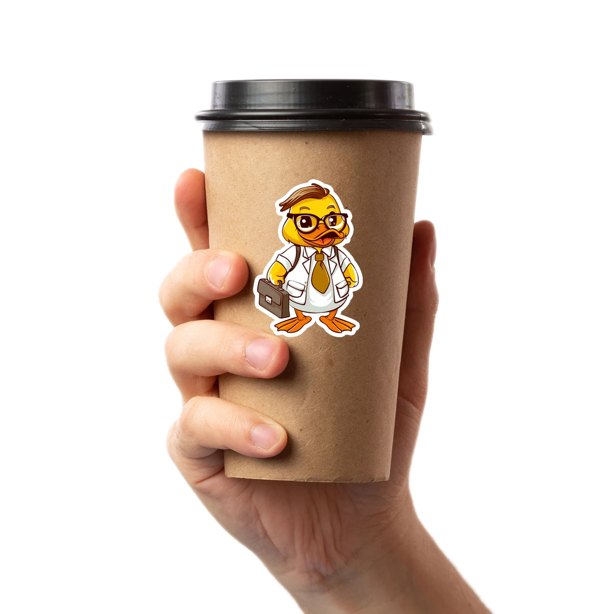 50pcs Cute Little Yellow Duck Cartoon Sticker Set, Waterproof Sticker For Mobile Phone And Laptop