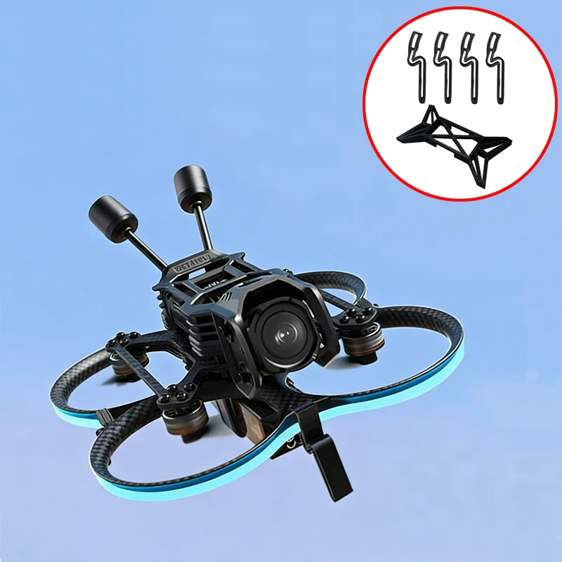 Para Dron RC BETAFPV Pavo FPV, Tren de Aterrizaje Elevado PETG/PETG-CF, Soporte Elevado Anticolisión, Placa de Protección de Batería