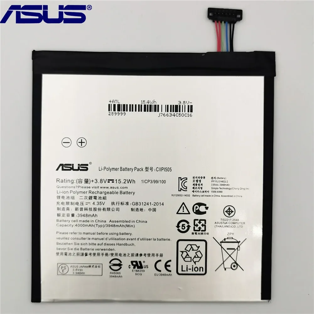 2024 100% Original ASUS C11P1505 Tablet PC Battery For Asus ZenPad 8.0 Z380KL Z380C Z380CX P022 P024 4000mAh Batteries+Tools