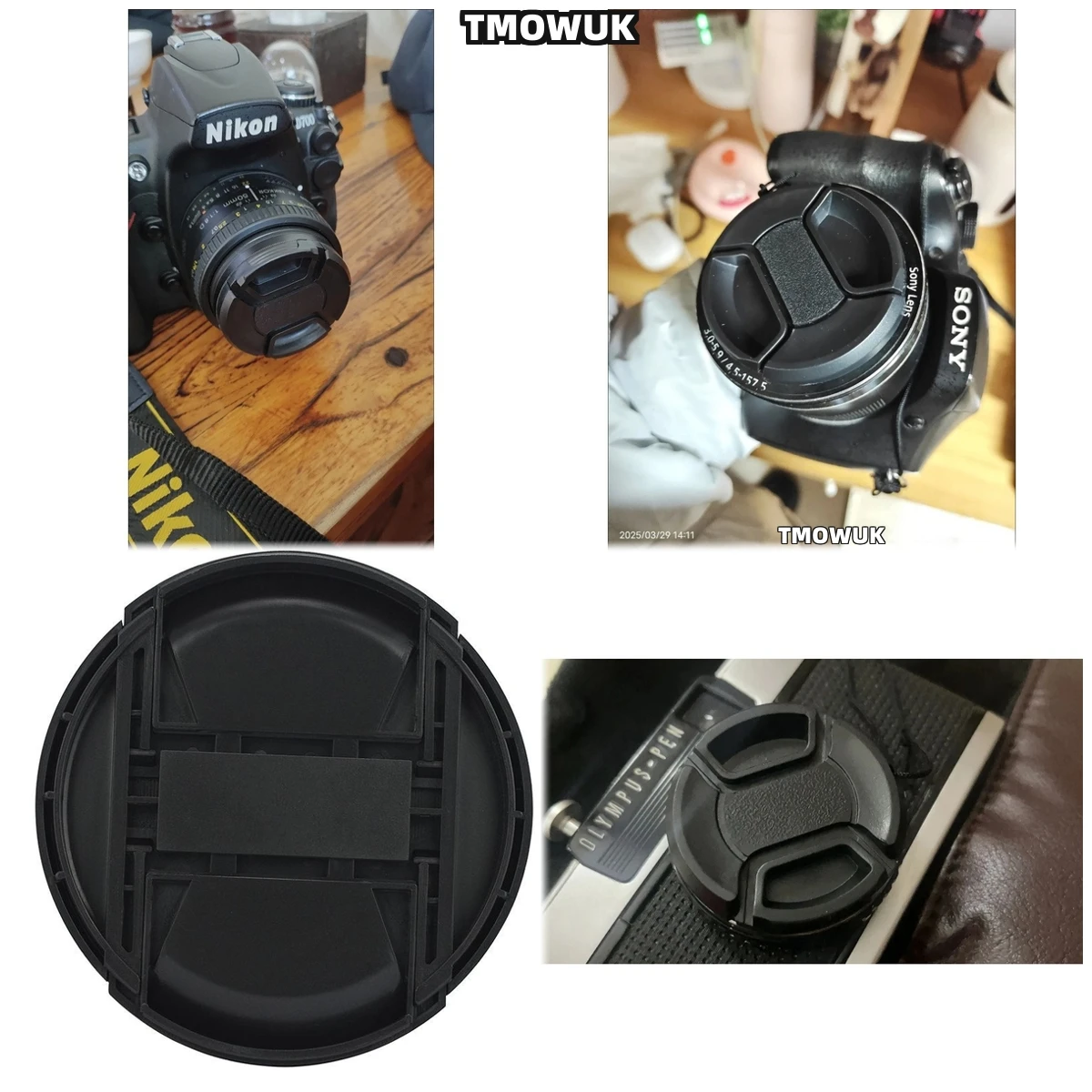 

For Nikon D5 D6 D70 D70s D80 D90 D100 D20 Camera Lens Cap Protective Cover Center Pinch Snap-on 49mm 52 55 58 62 67 72 77 82mm