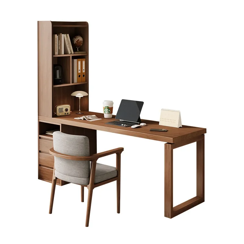 Light luxury with drawers, desk single study work, advanced simplicity, left side with 3 layers of drawers