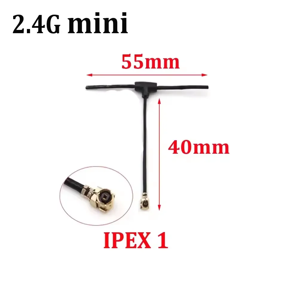 

ELRS 915Mhz 2.4G T-Type Antenna IPEX1 UFL Connector for ELRS EP1 RX IPEX1 compatible with TBS Crossfire Nano Receiver FPV Drone