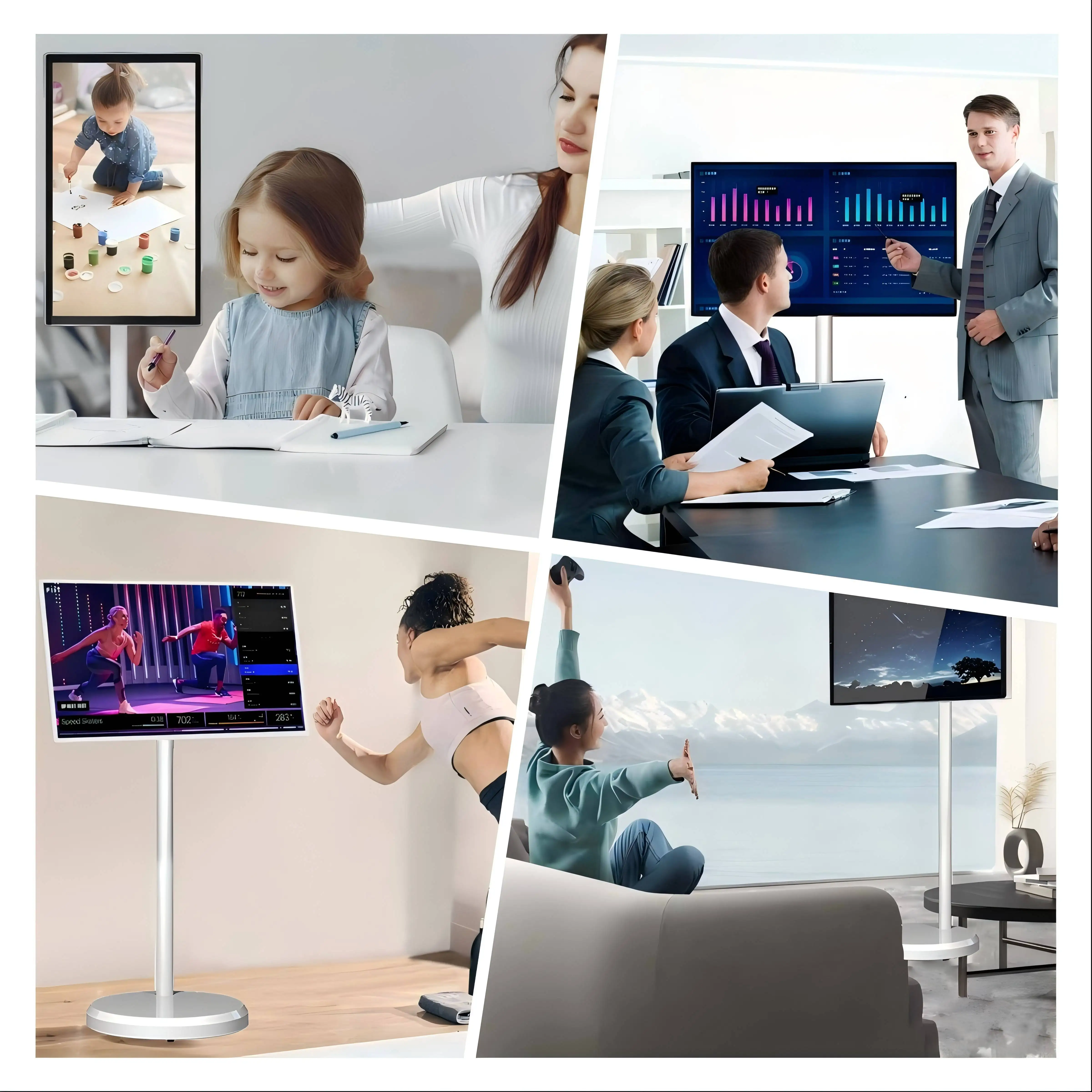 21.5 Inch Movable OFD Android Tv Rollable Touch Screen Inteligentes Televisores Android 21.5 Inch Television Tv Smart