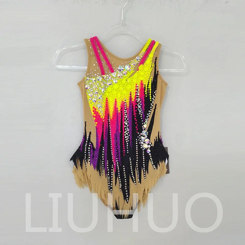 LIUHUO Rhythmic Gymnastics Leotard Competitive Cheerleading Performance For Children