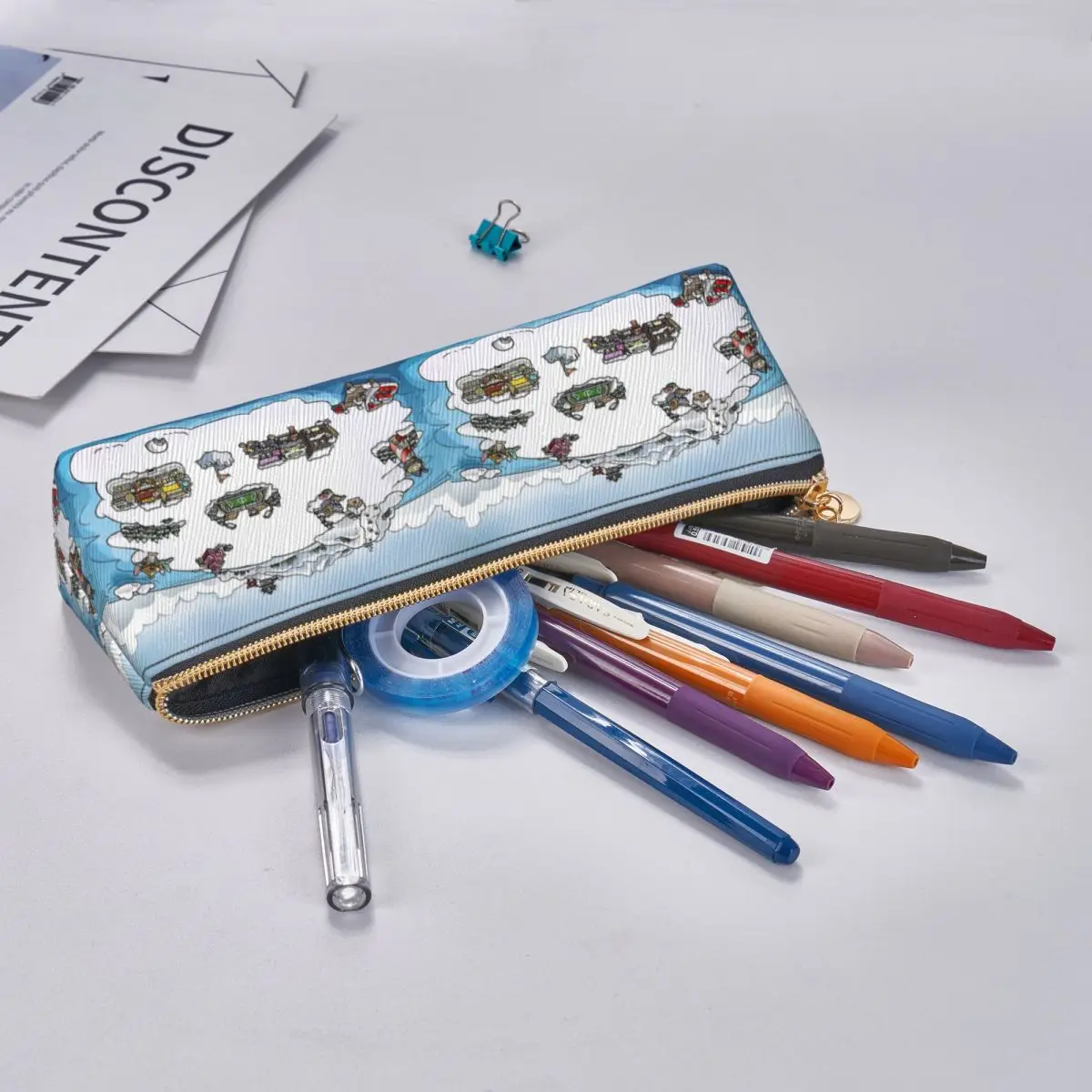 Club Penguin M Estuches para lápices Estuche para lápices Suministros de papelería Estuche para bolígrafos Estuche para lápices para niños y niñas Escuela