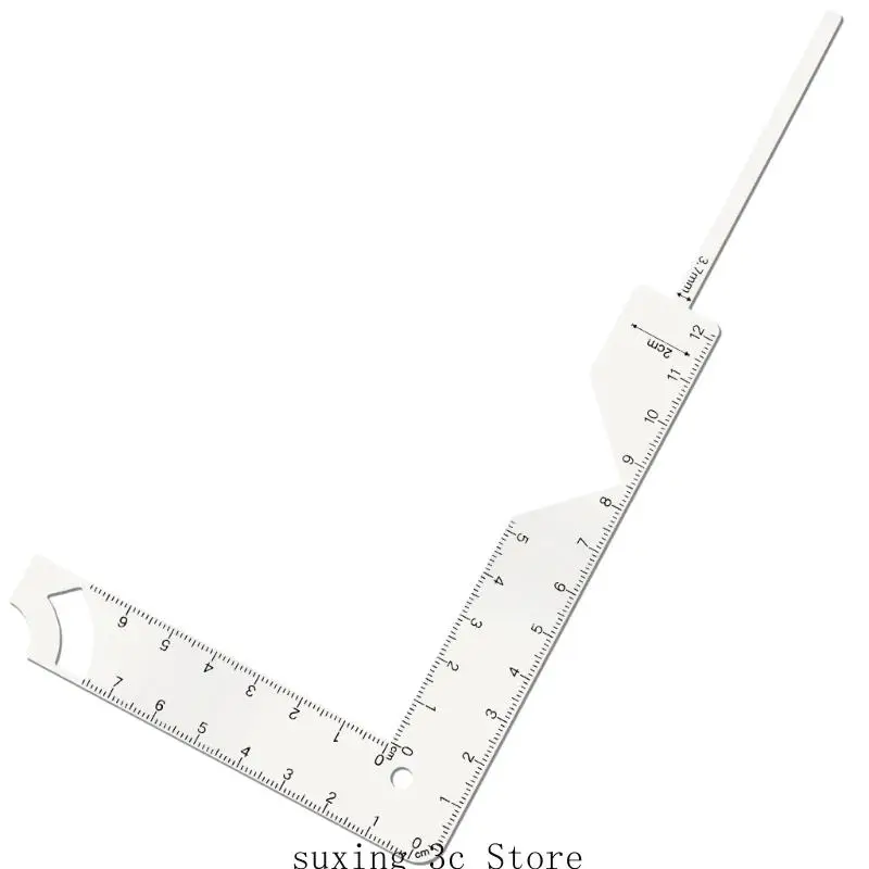 

Multifunctional Book Covers Guide Ruler Stainless Steel Bookbinding Ruler For Scrapbooking Photo Album Notebook Covers