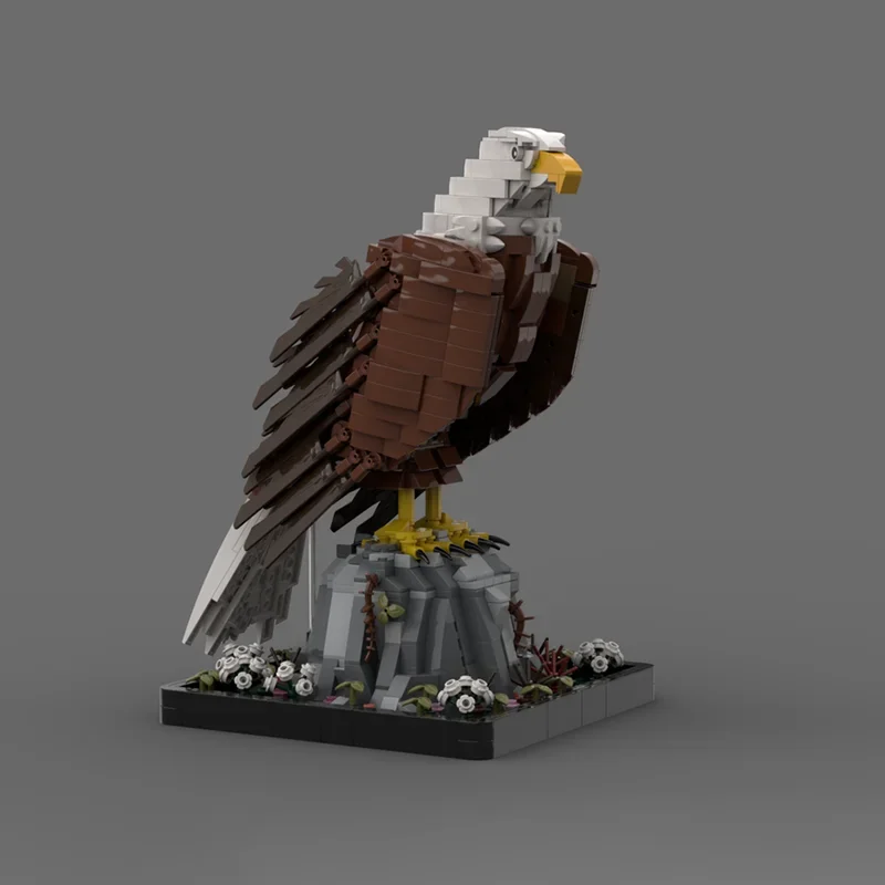 Bloques de construcción Moc, modelo de águila calva, tecnología de ladrillos, ensamblaje de animales, construcción navideña, modelo de juego Popular, regalos, juguete