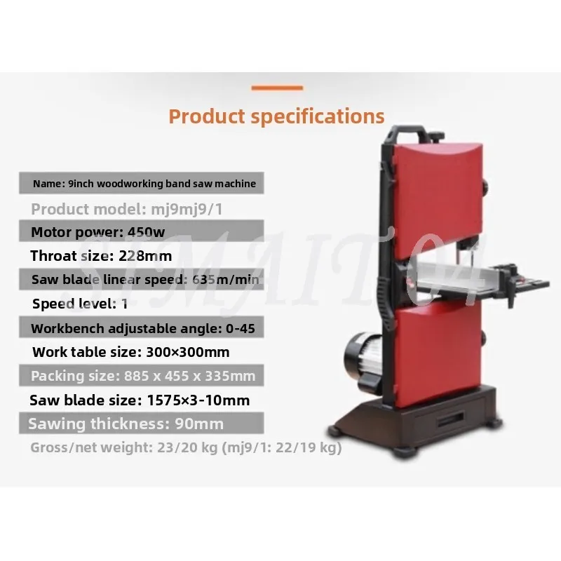 9 Inch Woodworking Band Saw Cutting Material  Household DIY Small Wood Bead Cutting Material