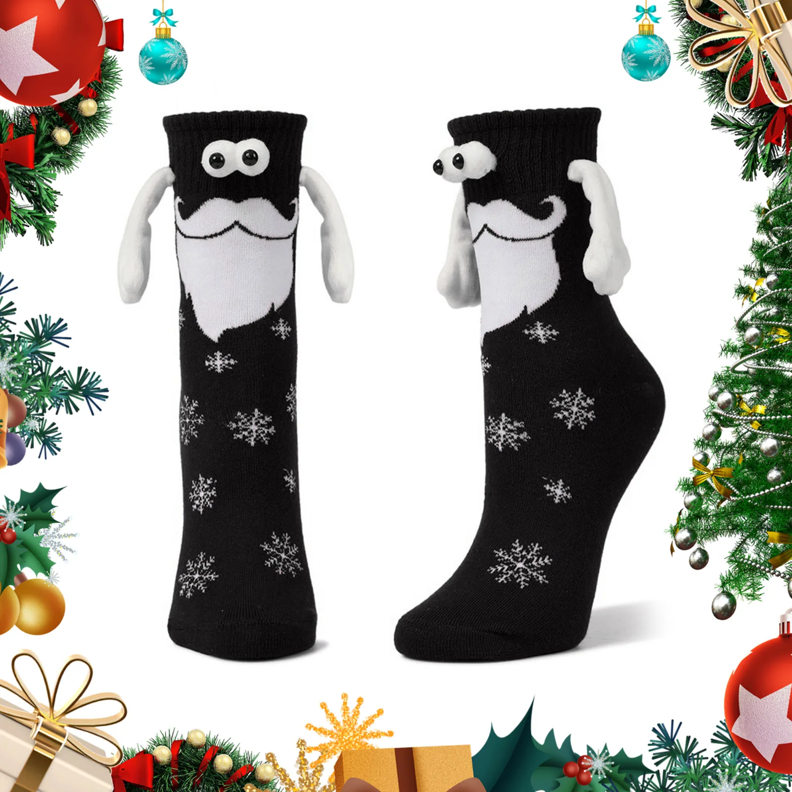 Halloween Holding Hands Socks for Couples Cute Kawaii Couple 3D Doll Socks regalo per fidanzato fidanzata