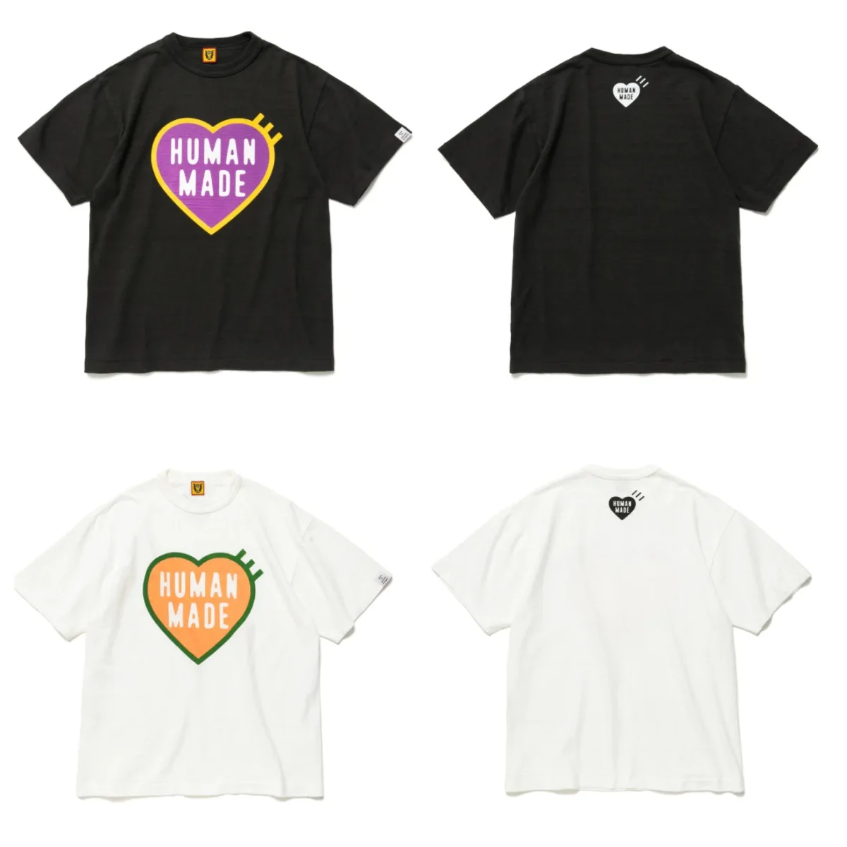 2026 New HUMAN MADE Cute cartoon Printed T-Shirt Japanese Bamboo Cotton Unisex Casual Round Neck Short Sleeved Shirt