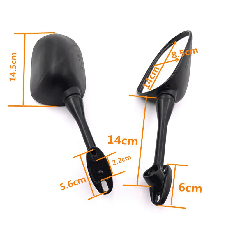 Pair For Honda CBR600RR 2003 2004 2005 2006 2007 CBR1000RR 2004 2005 2006 2007 Motorcycle Rear View Mirrors