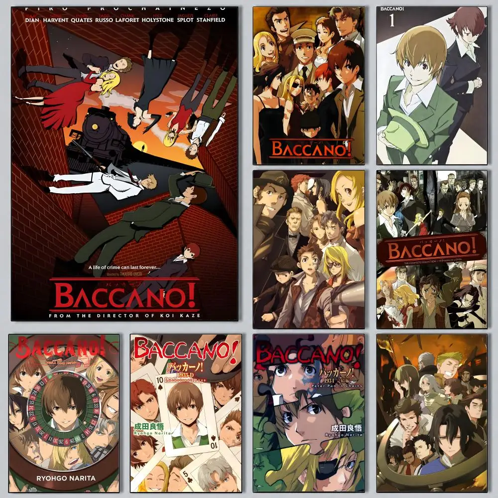 Póster de Anime Baccano, impresión de arte de pared HD de primera calidad, decoración impermeable para el hogar, sala de estar, dormitorio, oficina