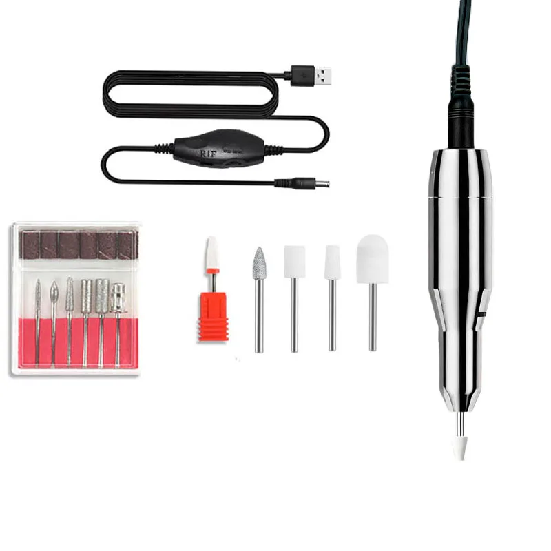 Electric For Nail Drill Machine 40000RPM USB Powered Manicure Pen For Gel Removal And Cuticle Care With Variable Speeds Control