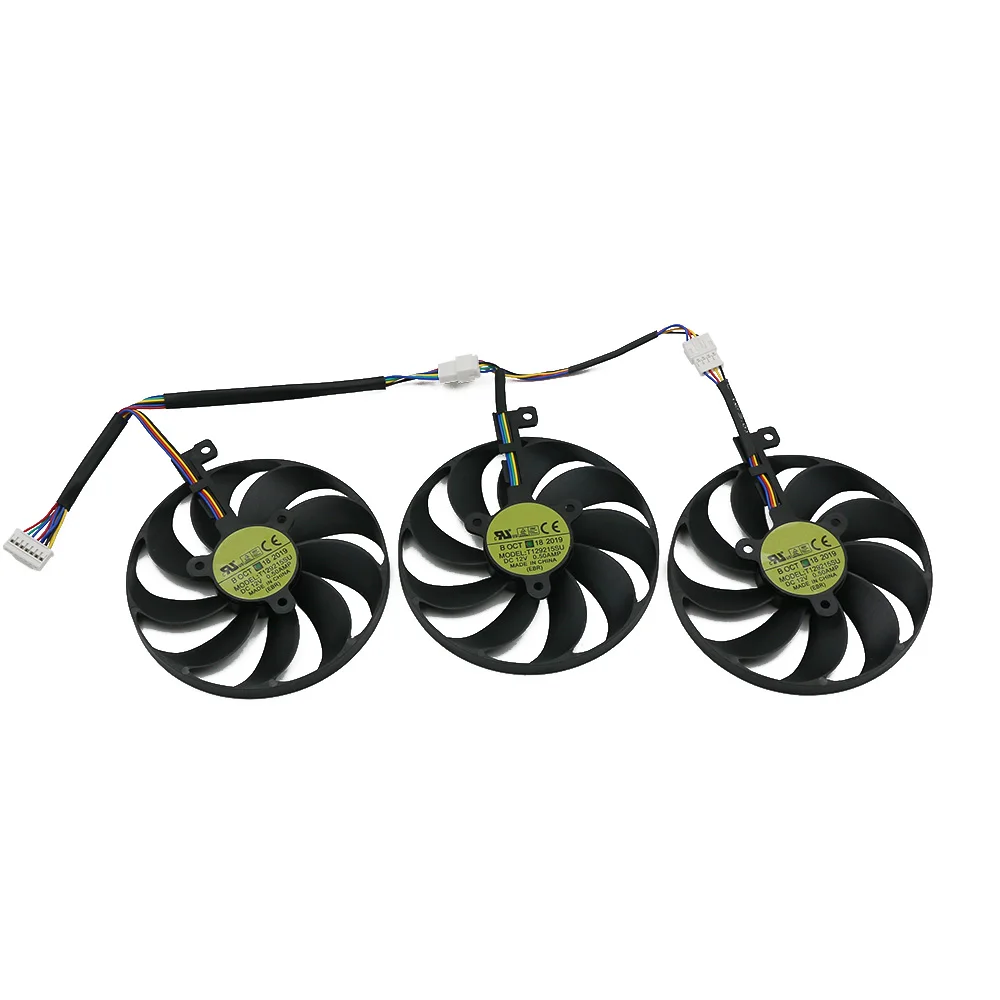 T T T 129215 Ventole di raffreddamento della scheda GPU SU 7Pin per ASUS ROG STRIX-GeForce RTX 2070 2080 SUPER Ti GAMING RTX2080 RTX2080Ti Ventola