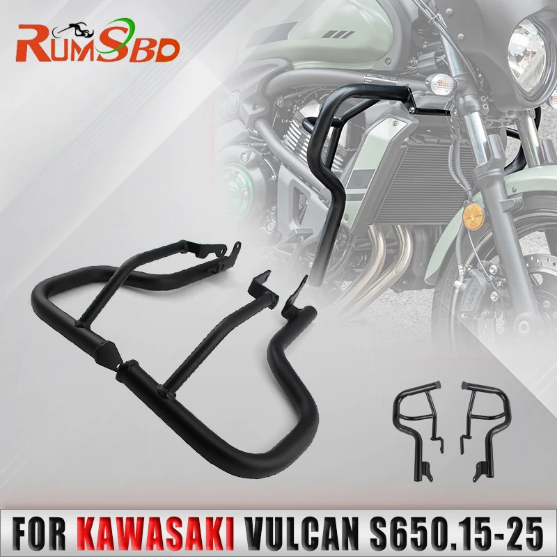 

For Kawasaki Vulcan S 650 VN650 EN650 2015-2024 Motorcycle Protection Frame Engine Guard Upper Crash Bar Bumper Accessories