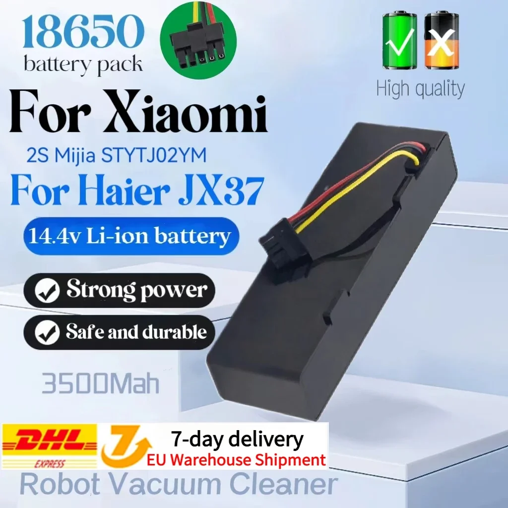 

Rechargeable 18650 Battery 14.8V For Xiaomi 2S Mijia STYTJ02YM Sweeping Mopping Robot And For Haier JX37 Vacuum Cleaner 2600mah