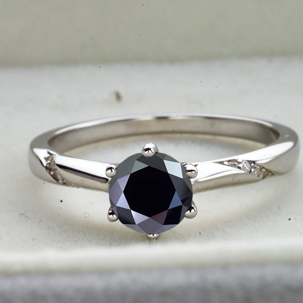 JoyceJelly S925 Ring With 1CT D Color Moissanite Diamond Female Classical Sterling Silver 925 Jewelry For Wedding Engagement