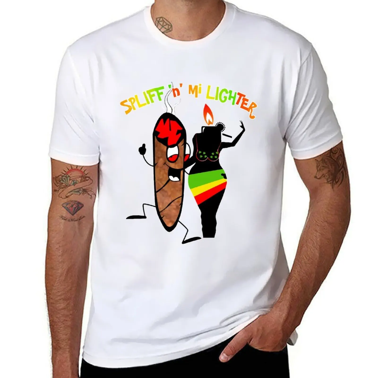 

Spliff N Mi Lighter T-Shirt Soft Durable Cotton T-Shirt