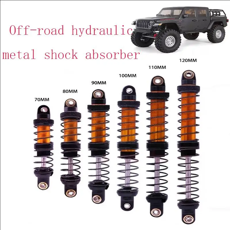 Внедорожный гидравлический металлический амортизатор 70 мм 80 мм 90 мм 100 мм 110 мм 120 мм подходит для альпинистского автомобиля 1/10 SCX10 TRAXXAS TRX-4 D90