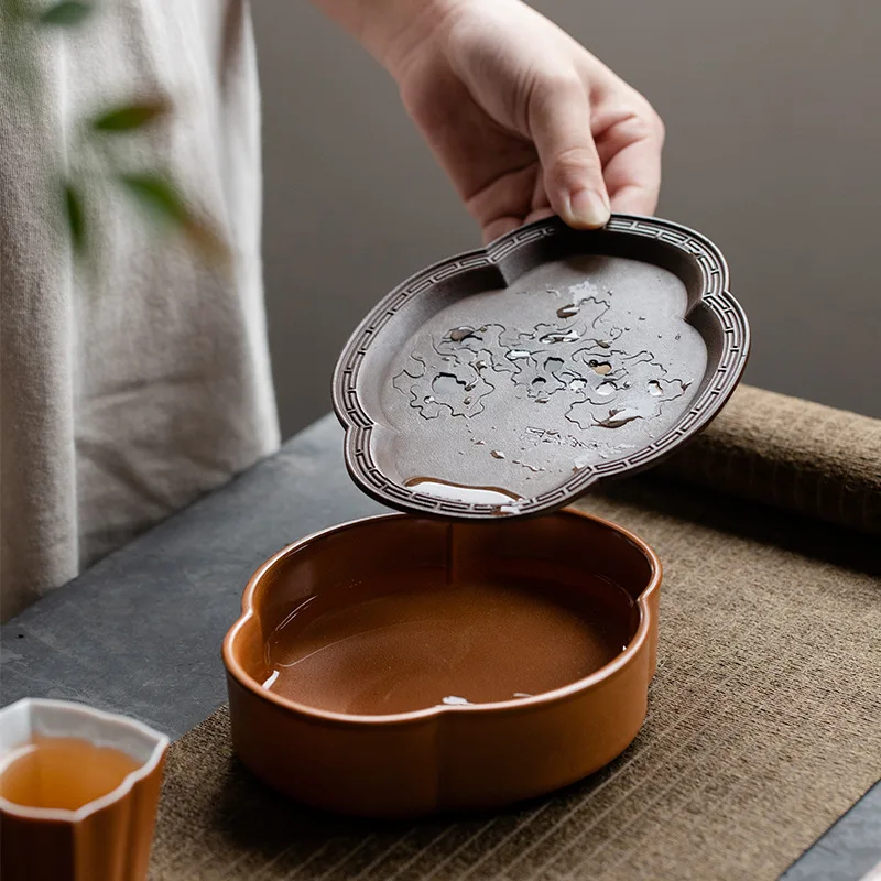 Per il metallo vecchio Taihu pietra tè cuscinetto tavolo da birra a secco in ceramica set da tè Kung Fu vassoio da tè per la conservazione dell'acqua
