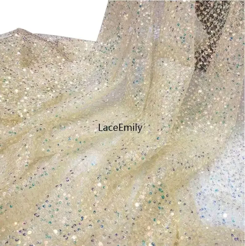

Colorful Full sequins lace fabric sequined embroidered Pink tulle For Girl Dress Tutu Dress Wedding Dress 1 yards