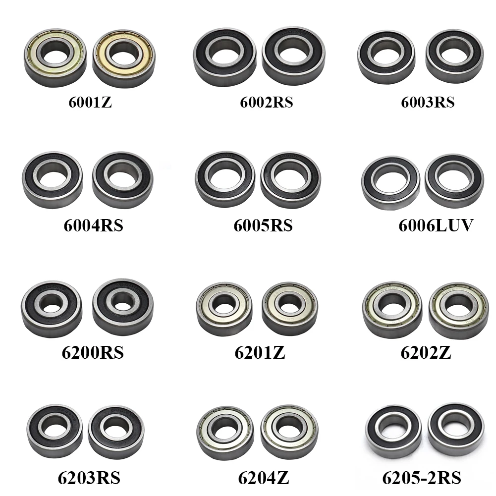 

10PCS 6001Z 6002RS 6003RS 6004RS 6005RS 6006LUV 6200RS 6201Z 6202Z 6203RS 6204Z 6205-2RS ZZ Metal Seal Deep Groove Ball Bearing