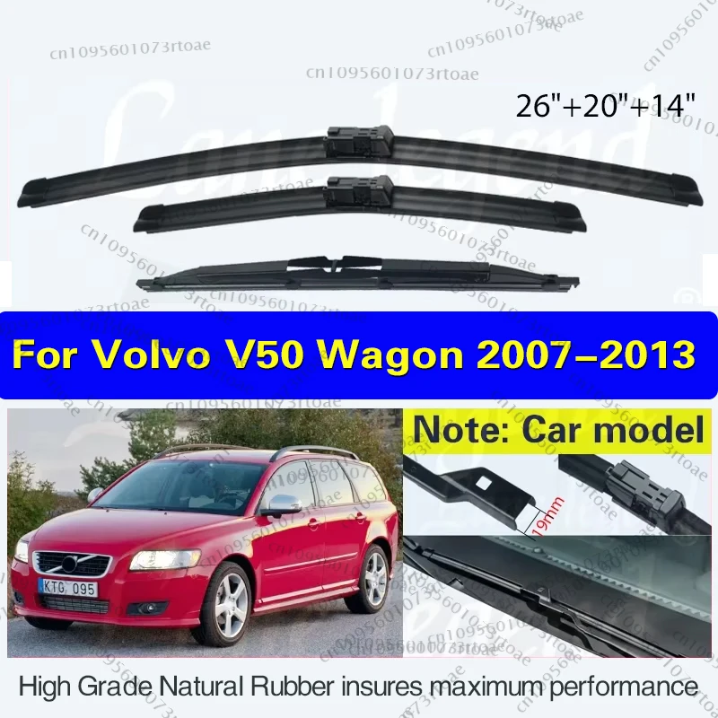 

For Volvo V50 Wagon 2007 2008 2009 2010 2011 2012 2013 Car Windshield Windscreen Wiper Blades Front Rear Window Wiper 26"20"14"