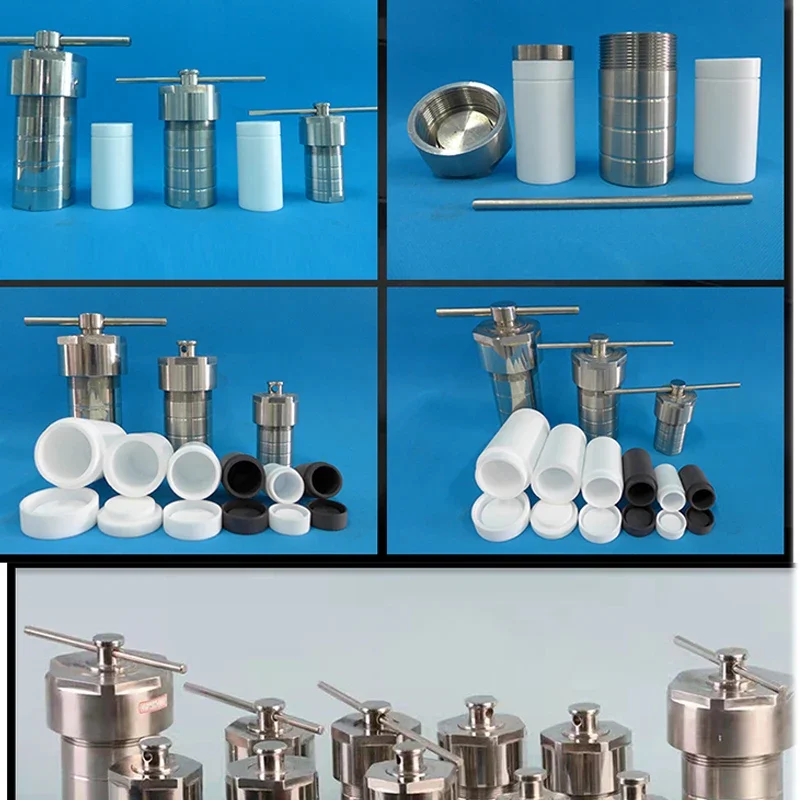 Reaktor sintesis hidrotermal laboratorium baja tahan karat kecil PTFE berlapis reaktor hidrotermal 100mlf