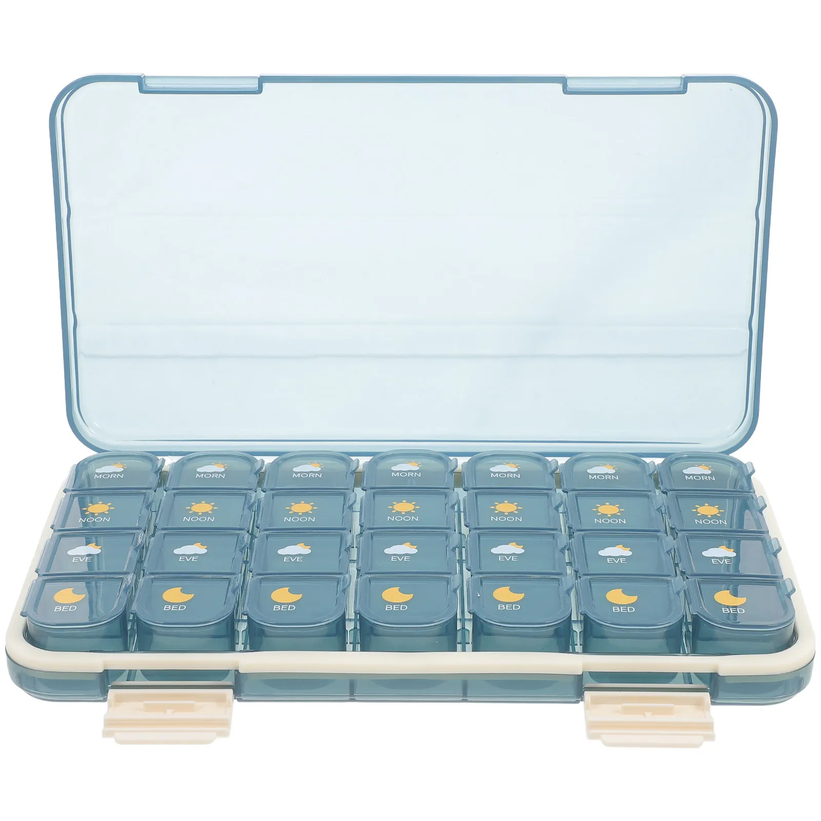 Medicine Organizer Travel Portable Organized Box Tight Seal Scheduling Different Medicine Sturdy Safe Reliable