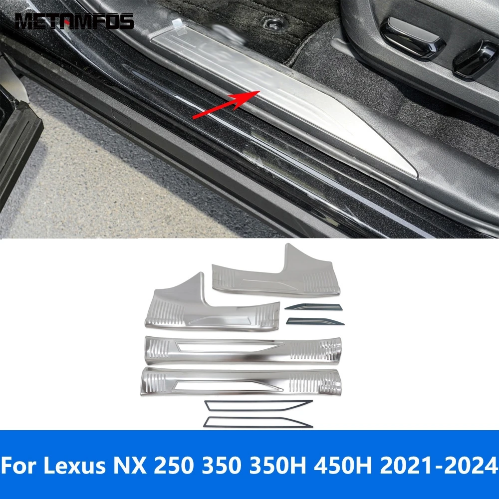 Car Accessories For Lexus NX 250 350 350H 450H 2021 2022 2023 2024 Interior Door Sill Scuff Plate Entry Guard Welcome Pedal