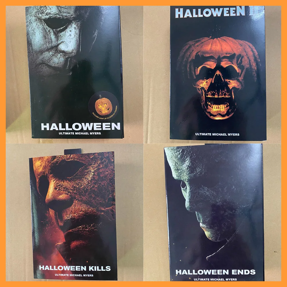 

Фигурка Майкла Майерса со светодиодной подсветкой Тыква Хэллоуин II Kills Ends Майкл Майерс Ultimate Фигурка Модель игрушки Подвижные шарниры