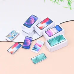 1:12 Miniature Dollhouse Mobile Phone Model IPhone Box For BJD OB11 Blyth Doll House Decoration Accessories