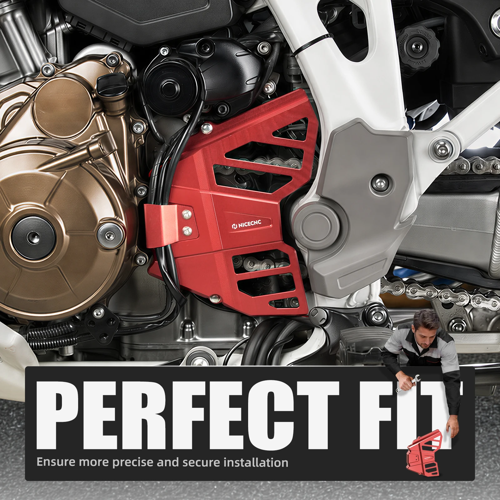 Für Honda CRF1100L Africa Twin /Adventure Sports Motorrad Rahmenschutz Vorderer Kettenradschutz Africa Twin 2026 2025 2024 – Detail 11