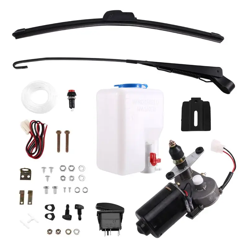 

AB96-Windshield Wiper Motor Kit 12V Electric For Polaris Ranger RZR UTV ATV Tracktor Tractor Tricycle With Switch