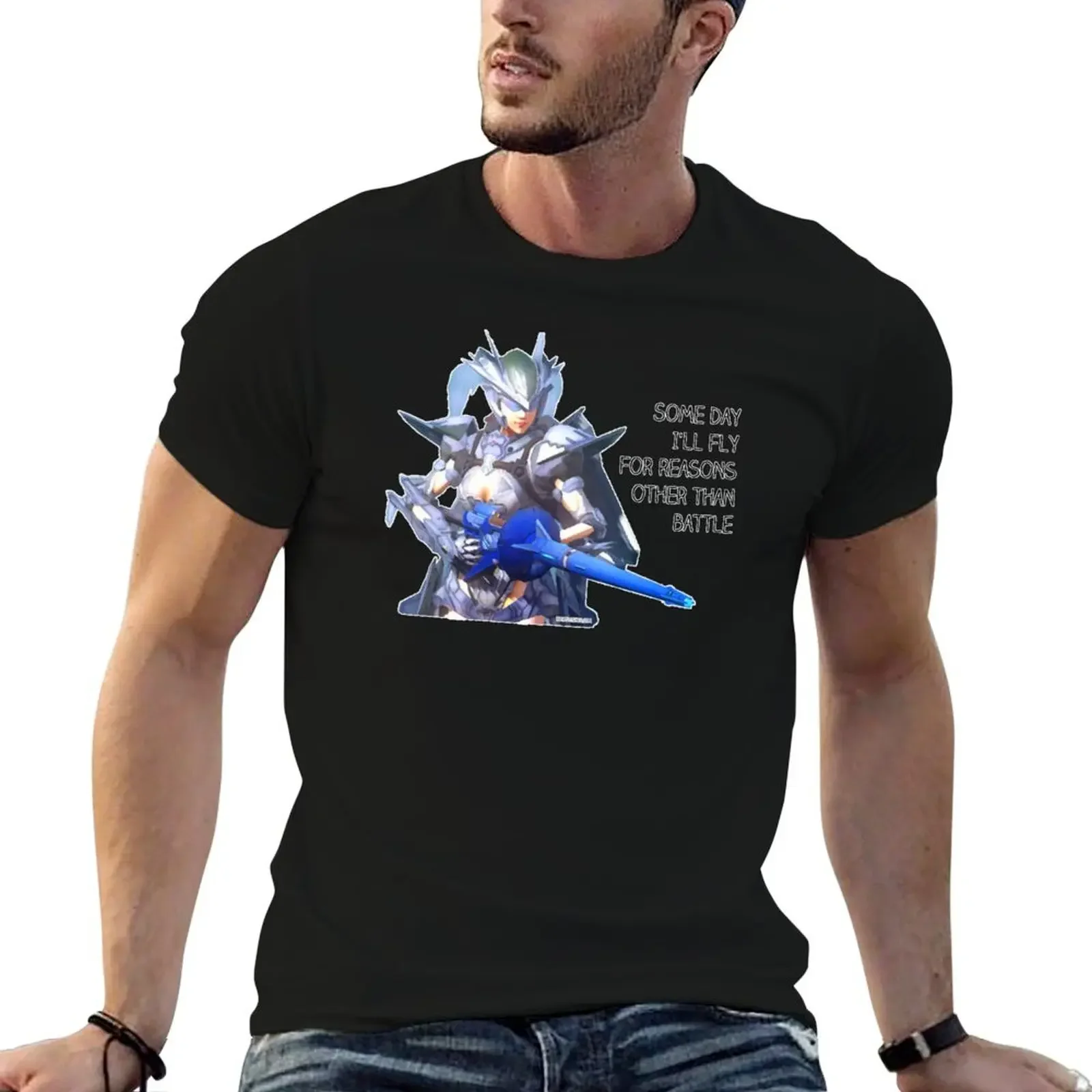 Earth Defense Force Wing Diver Some day I'll fly for reasons other than battle EDF T-Shirt summer top quick drying t shirts men