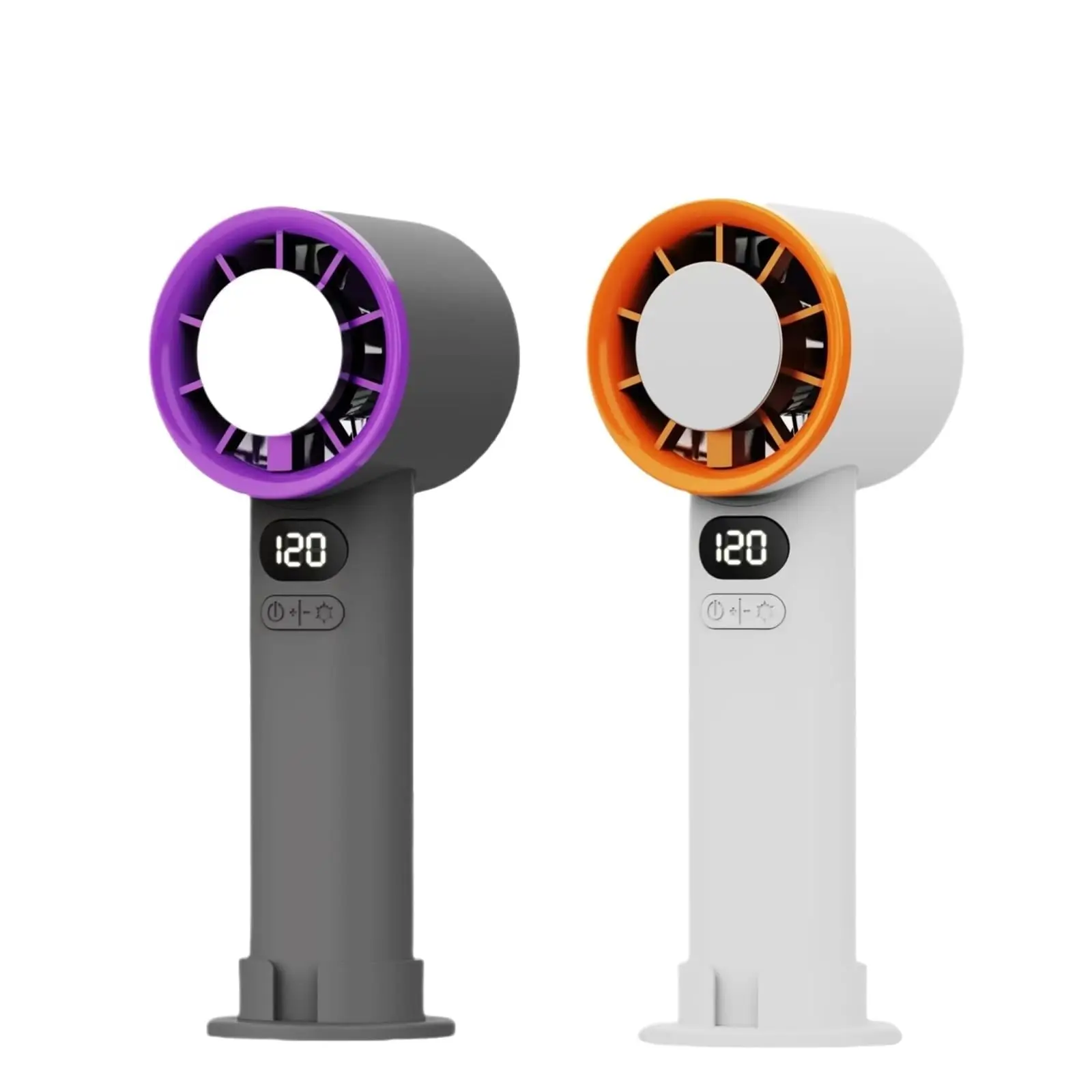 

120-Speed Portable Mini Fan with Ice Mode, Rechargeable Desktop Handheld Cooling Fan - USB-C Fast Charging