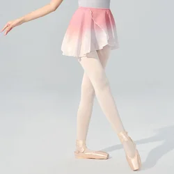 Ballet Dance Skirts Chiffon Gradient Irregular Practice Leotard Dance Skirts Women Girls Gymnastics Skate Yoga Skirts